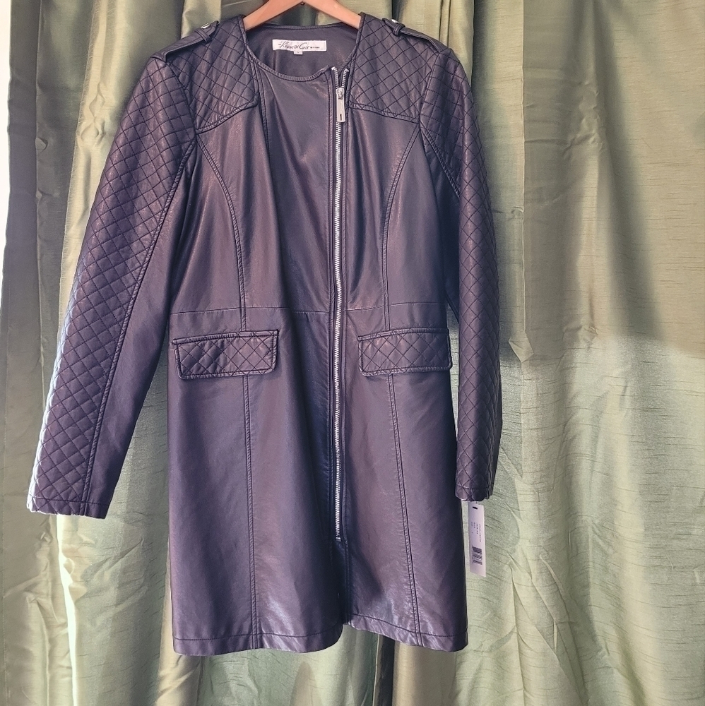 𝅺kenneth Cole Faux Leather Jacket